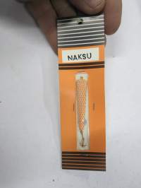 Naksu -pilkki, väri oranssi, käyttämätön, alkuperäispakkauksessaan