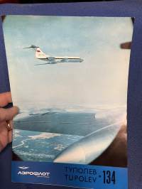 Aeroflot Tupolev-134 lentokone -esite saksaksi