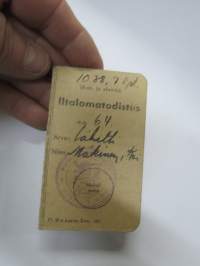 Lomatodistus 1038/7 kpk Iltalomatodistus nr 64 lähetti Kai Mäkinen, oikeutetaan liikkumaan H:gin varuskunta-alueella kaikkina vuorokauden aikoina, kotimajoitus