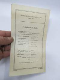Finlandkämpfer 23.XI.1924 - Programm... -ilmeisesti Vapaussotaan sliittyvien juhlallisuuksien ohjelmalehtinen