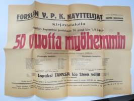 Forssan V.P.K. näyttelijät 26.12.21916 