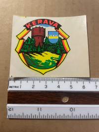 Kerava -siirtokuva / vesisiirtokuva / dekaali -1960-luvun matkamuisto