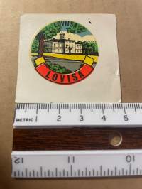 Loviisa / Lovisa -siirtokuva / vesisiirtokuva / dekaali -1960-luvun matkamuisto