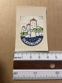Olavinlinna -siirtokuva / vesisiirtokuva / dekaali -1960-luvun matkamuisto