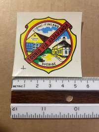 Tornio via Haparanda -siirtokuva / vesisiirtokuva / dekaali -1960-luvun matkamuisto