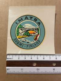 Imatra -siirtokuva / vesisiirtokuva / dekaali -1960-luvun matkamuisto