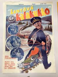 Lentävä Kalakukko -elokuvajuliste, Esa Pakarinen, Maj-Britt Heljo, Kullervo Kalske, Siiri Angerkoski, Armas Jokio, Leo Lähteenmäki