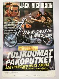 Tulikuumat pakoputket - San Francisco Hell´s Angels, pääosassa Jack Nicholson -elokuvajuliste / movie poster