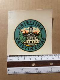 Kristiina / Kristinestad -siirtokuva / vesisiirtokuva / dekaali -1960-luvun matkamuisto