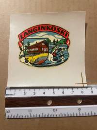 Langinkoski -siirtokuva / vesisiirtokuva / dekaali -1960-luvun matkamuisto