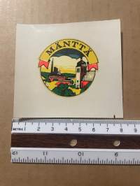 Mänttä -siirtokuva / vesisiirtokuva / dekaali -1960-luvun matkamuisto