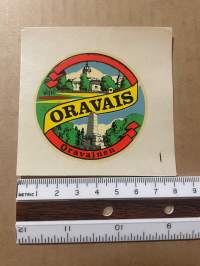 Oravainen / Oravais -siirtokuva / vesisiirtokuva / dekaali -1960-luvun matkamuisto