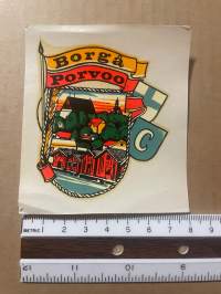 Porvoo / Borgå -siirtokuva / vesisiirtokuva / dekaali -1960-luvun matkamuisto