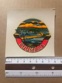 Puumala -siirtokuva / vesisiirtokuva / dekaali -1960-luvun matkamuisto