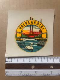 Valkeakoski -siirtokuva / vesisiirtokuva / dekaali -1960-luvun matkamuisto