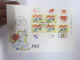 Hyvää ystävänpäivää 1993 FDC -ensipäivänkuori