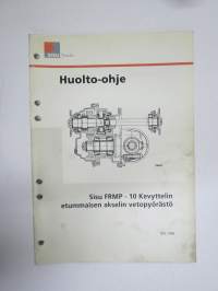 Sisu kuorma-autot - Huolto-ohje - FRMP - 10 Kevyttelin etummaisen akselin vetopyörästö -korjaamokirjasarjan osa