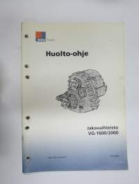 Sisu kuorma-autot - Huolto-ohje - Jakovaihteisto VG-1600/2000 -korjaamokirjasarjan osa