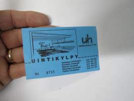 Uintikylpy - Urheiluhallit Oy (Helsingin Urheilutalo, Kontulan Uimahalli, Malmin Uimahalli, Siltamäen Uimahalli, Töölön Urheilutalo) nr 8793 -pääsylippu