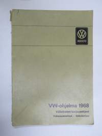 Volkswagen VW-ohjelma 1968 Väliaikaiset korjausohjeet - Polttonestelaitteet - Sähkölaitteet -korjausohjekirja