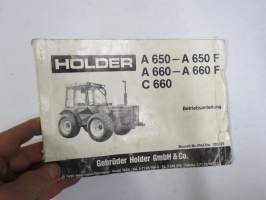 Holder A 650 - A 650 F, A 660 - A 660 F, C 660 Betriebsanleitung -käyttöohjekirja saksaksi