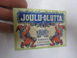 Joulu-olutta - voimakasta, kuohuvaa, hyvänmakuista -etiketti