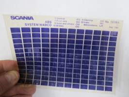 Scania ABS System WABCO nr 151WA 1/1 Feb. 1986 Parts Catalogue - Reservdelskatalog - Ersatzteilkatalog - Catalogue de Piéces -mikrofilmi
