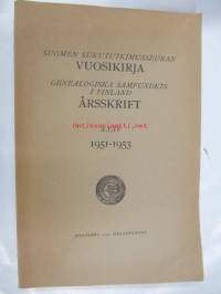 Suomen sukututkimusseuran vuosikirja XXXV 1951-1953 / Genealogiska samfundets årsskrift