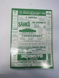 Paikallisluettelo 1996 Raisio - Askainen - Lemu - Masku - Merimasku - Mietoinen - Mynämäki - Naantali - Nousiainen - Rusko - Vehmaa -puhelinluettelo
