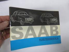 Saab henkilöauto, farmariauto -huoltokäsikirja + erillinen myöhemmin julkasitu Täydennysosa