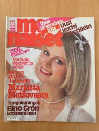 Me Naiset 1979 nr 15, Eino Grön kotisaarellaan, Marjatta Metsovaara, päivä lentoemännän elämässä Raija Tammivuori