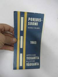 Pohjois-Suomi 1965 Autoilijan tiekartta - Bilistens vägkarta
