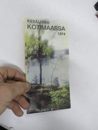 Kesäloma kotimaassa 1974 -matkailuesite / kartta