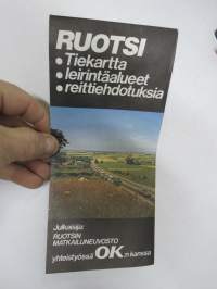 Ruotsi tiekartta / leirintäalueet / reittiehdotuksia - Sverige vägkarta / camping / turförslag -matkailuesite / kartta