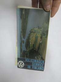 Volkswagen huolto Suomessa 1967 / VW Service in Finland -kartta / map, luettelo korjaamoista