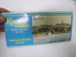 Karjalan Kannas matkailukartta, Historia ja nykyaika 1838-1993, mukana Viipurin kartta - Viipuri 700 -kotiseutumatkailijoille tarkoitettu kartta