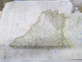 Paistunturit + Utsjoki -topografinen kartta