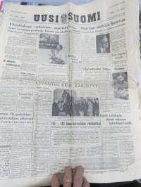 Uusi Suomi la 19.5.1951, Alfred S.M. Töyrä taiteilija Amerikasta, Lemillä miljoonapalo tulitikkuleikeistä, Matkavaluutan verotuslaki, Picada Finlandes Argentiinassa