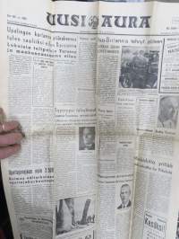 Uusi Aura su 3.6.1951, Raisio - Upalinko kartano palanut, Uudenkaupungin saaristossa, Palontorjuntaviikko, ym.