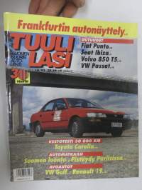 Tuulilasi 1993 nr 10, Toyota Corolla kestotesti 30 000 km, VW Golf, Renault 19, Saksan Ferrari-klubi Suomessa Alastarolla, Uusien henkilöautojen hinnat, ym.