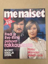Me Naiset 1978 nr 4, Fredi ja Eeva-Riitta, Pirkko Mannolan vaikein rooli, Leo Lastumäki, Anne Pohtamo ja Jacques, Sivun persoona Seppo Tamminen