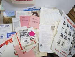 Kaarina SKDL + SDP (+ vähän muidenkin puolueiden) vaalimateriaalia 1960 ja -70 luvuilta, erä