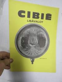 Cibie lisävalot 1974 -tuoteluettelo / myyntiesite
