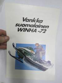 Winha 32, 34, 52, 54 moottorikelkka 1972 -myyntiesite / sales brochure - snowmobile