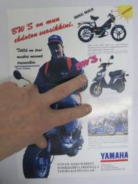 Yamaha BW´S skootterit mallisto (kuvattuna Teemu Selänne) -myyntiesite