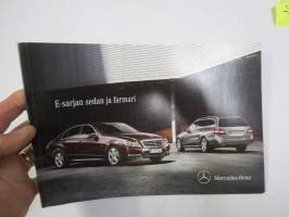 Mercedes-Benz E-sarjan sedan ja farmari 2011 -myyntiesite, kirjan muotoinen