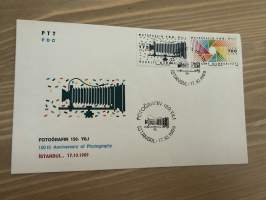 Turkki 17.10.1989 - Valokuvauksen 150 -vuotisjuhla (Istanbul) - FDC / Ensipäivänkuori