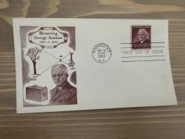 USA 12.7.1954 - George Eastman - Rochester NY  - FDC / Ensipäivänkuori