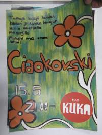 Ciakovski (biisejä kahden kitaran ja kahden laulajan voimin) - Bar Kuka (Turku) -keikka- / näyttelyjuliste