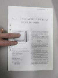 AGA TV-5801 Artista De Luxe -huolto-ohje